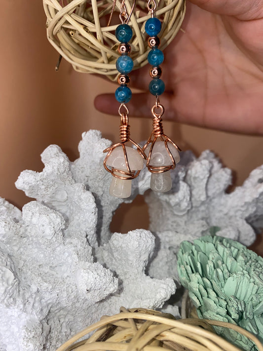 Beaded Mushrooms Earrings 3 Variations