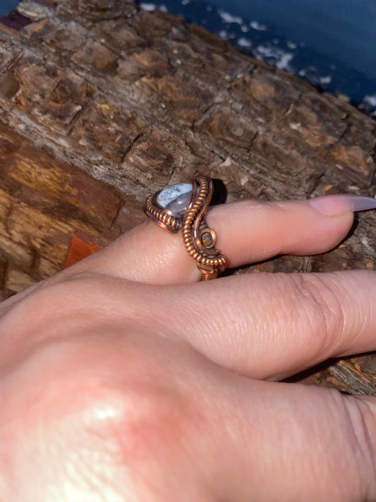Dendritic Agate Ring