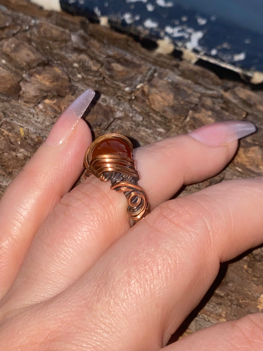 Carnelian Swirl Ring