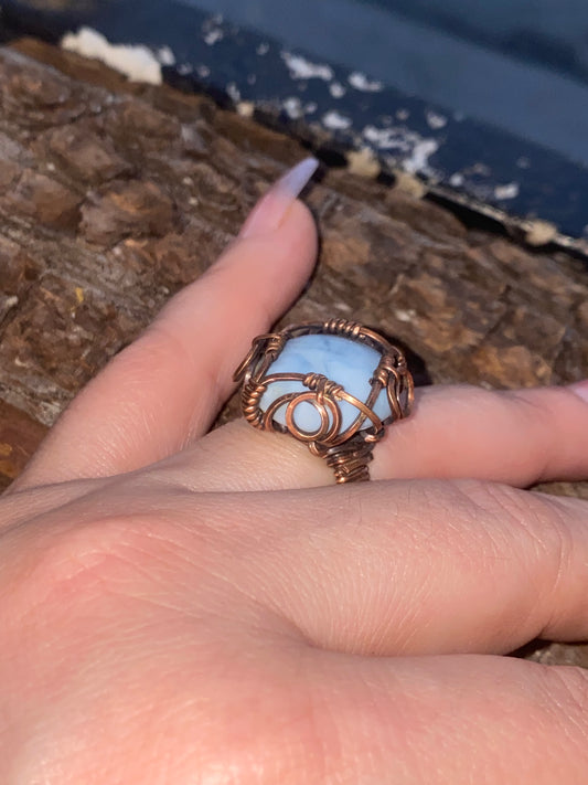 Blue Opal Ring