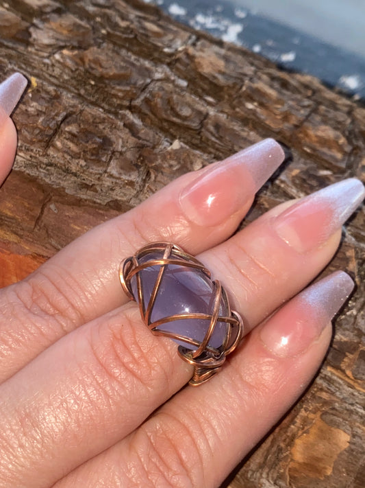 Caged Lavender Ring