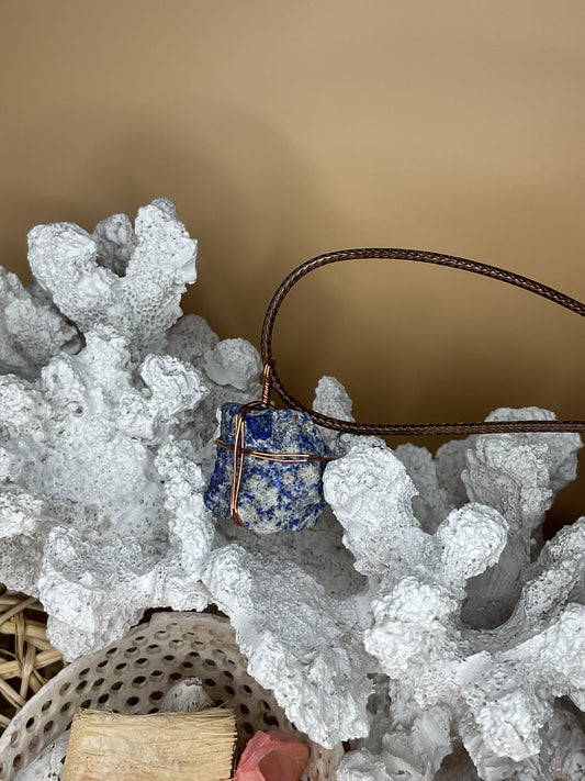 Sodalite Raw Crystal Pendant