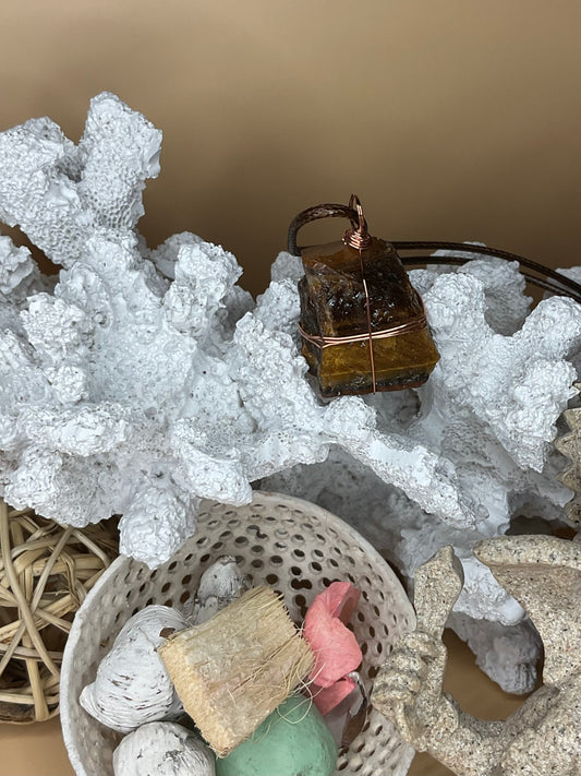 Tiger Eye Raw Crystal Pendant