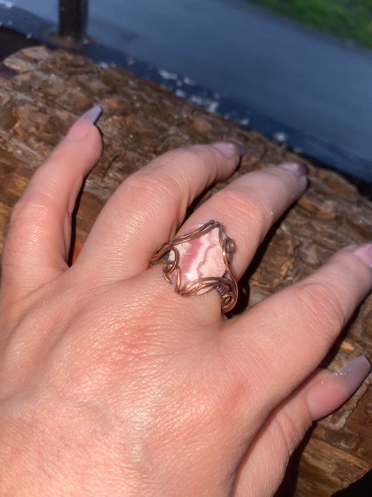 Rhodochrosite Ring