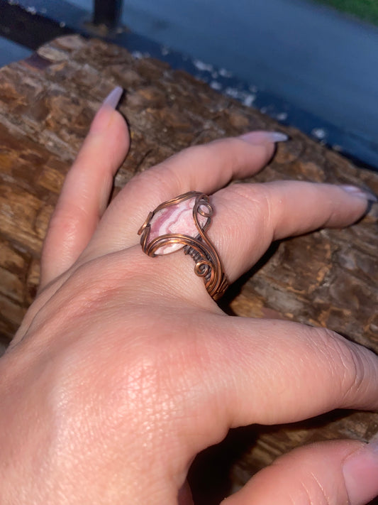 Rhodochrosite Ring