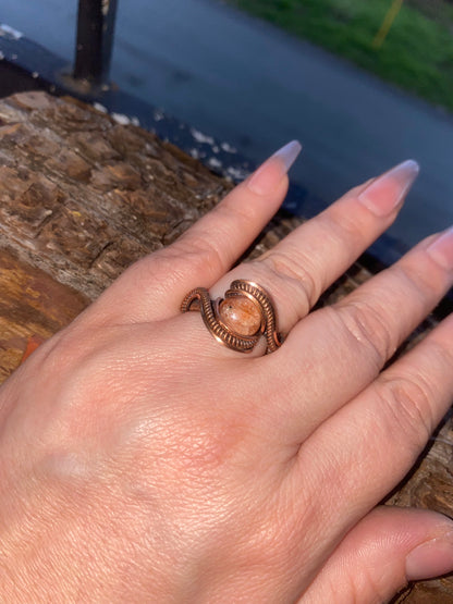 Sunstone Swirl Ring