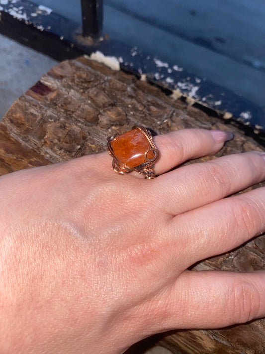 Carnelian Square Ring