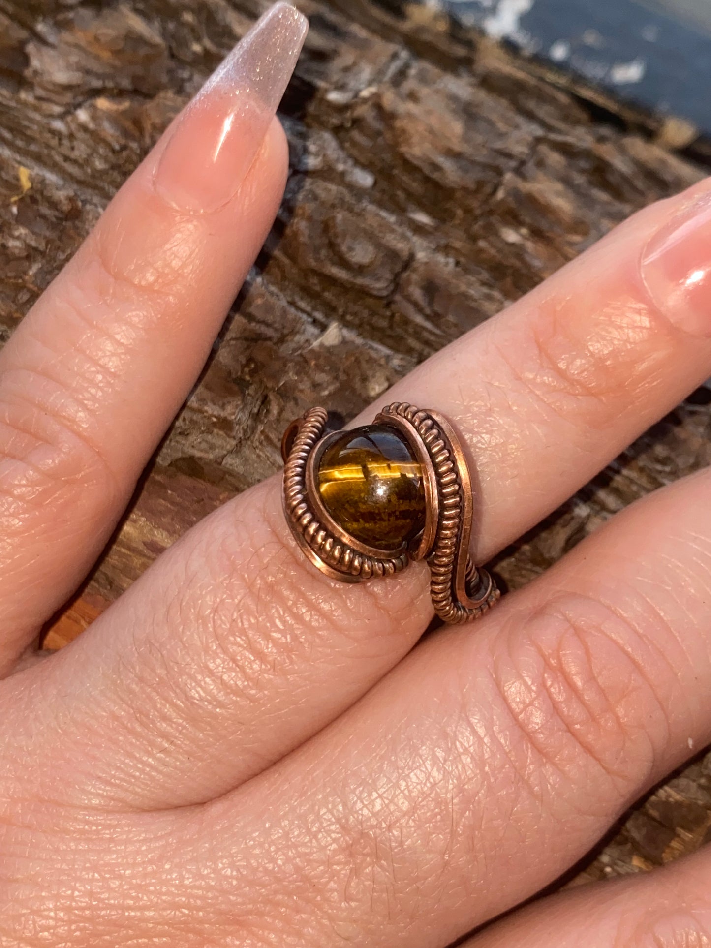 Tiger eye ring