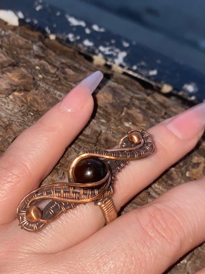 Deep Amethyst Ribbon Ring