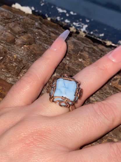 Blue Opal Ring