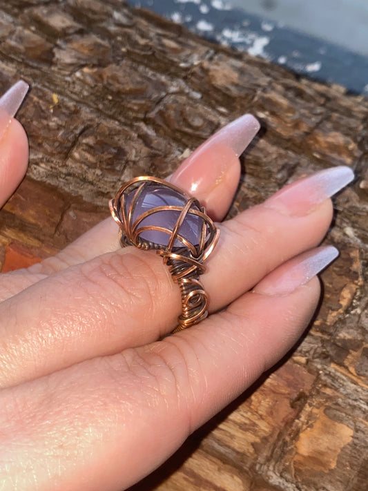 Caged Lavender Ring