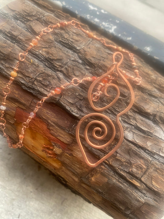 Goddess swirl carnelian