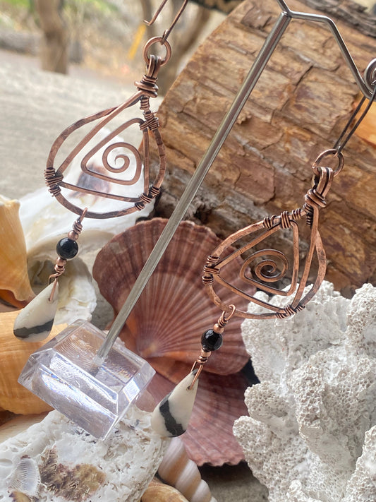 Peace Zebra Jasper Earrings