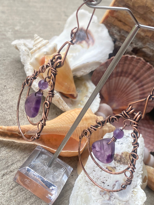 Lily Drop Amethyst earrings