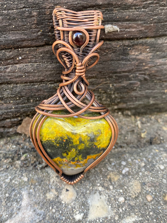 Honey - Bumble Bee Jasper Heart