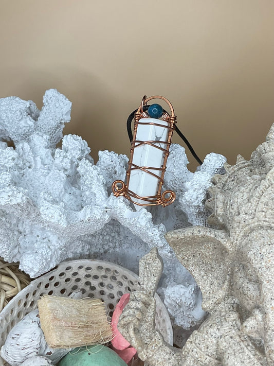 Howlite Tower Pendant