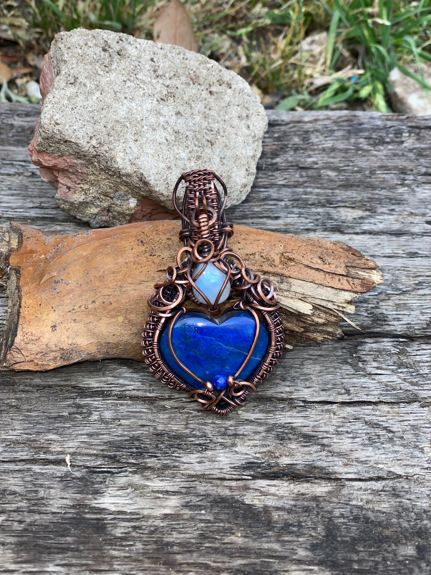 Altait - Lapis and Moonstone Heart