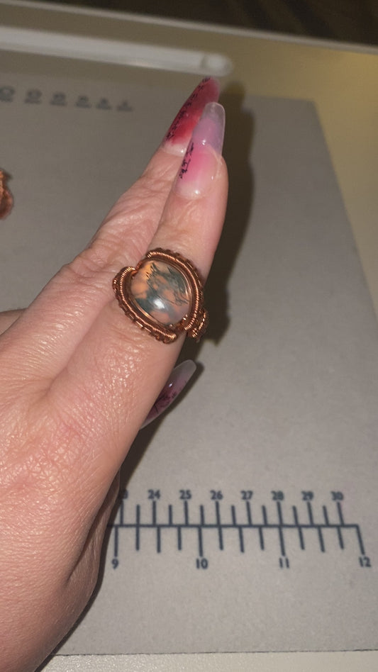 Moss Agate Ring